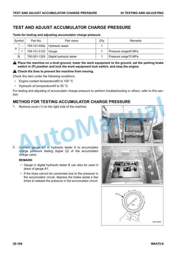 Alternative view of Komatsu WA470-8 Wheel Loader Shop Manual SEN06514-13