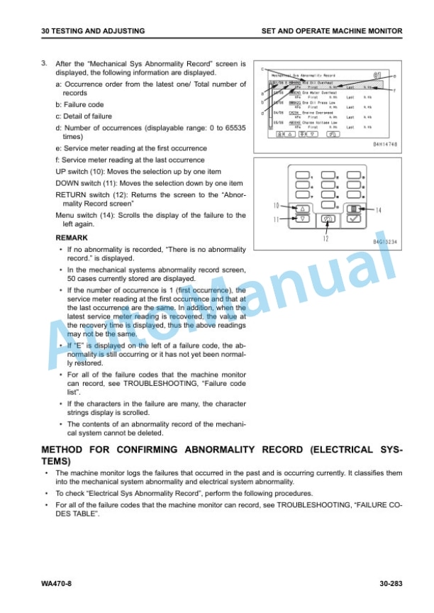 Alternative view of Komatsu WA470-8 Wheel Loader Shop Manual SEN06514-15