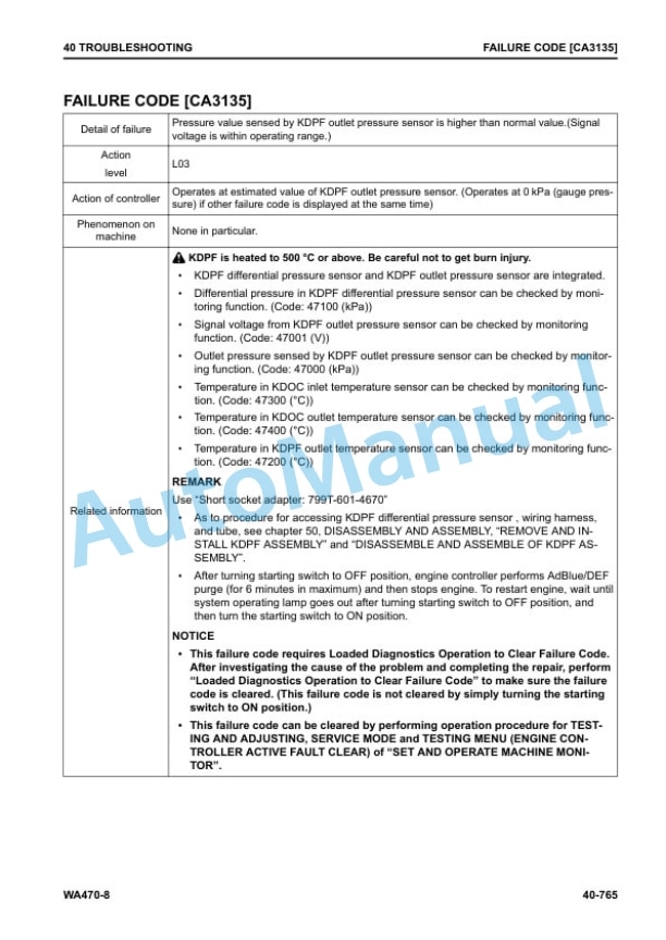 Komatsu WA470-8 Wheel Loader Shop Manual SEN06514-18 3 Komatsu WA470-8 Wheel Loader Shop Manual SEN06514-18 - Image 3