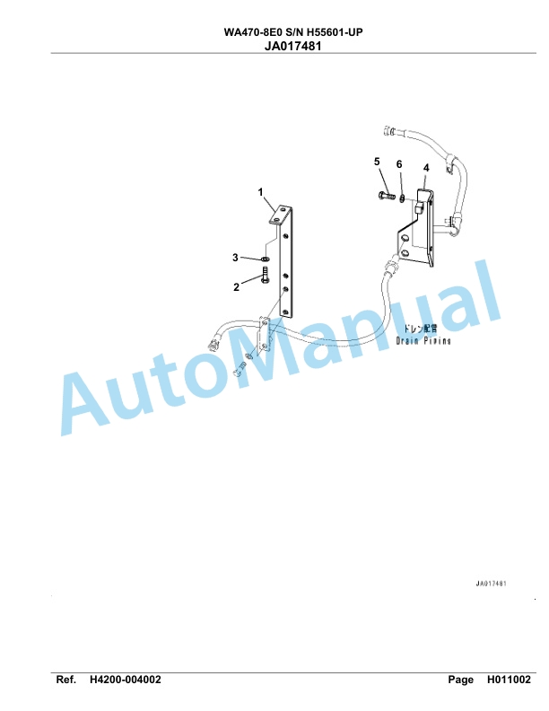 Komatsu WA470-8E0 Parts Manual WA00034H 3 Komatsu WA470-8E0 Parts Manual WA00034H-3