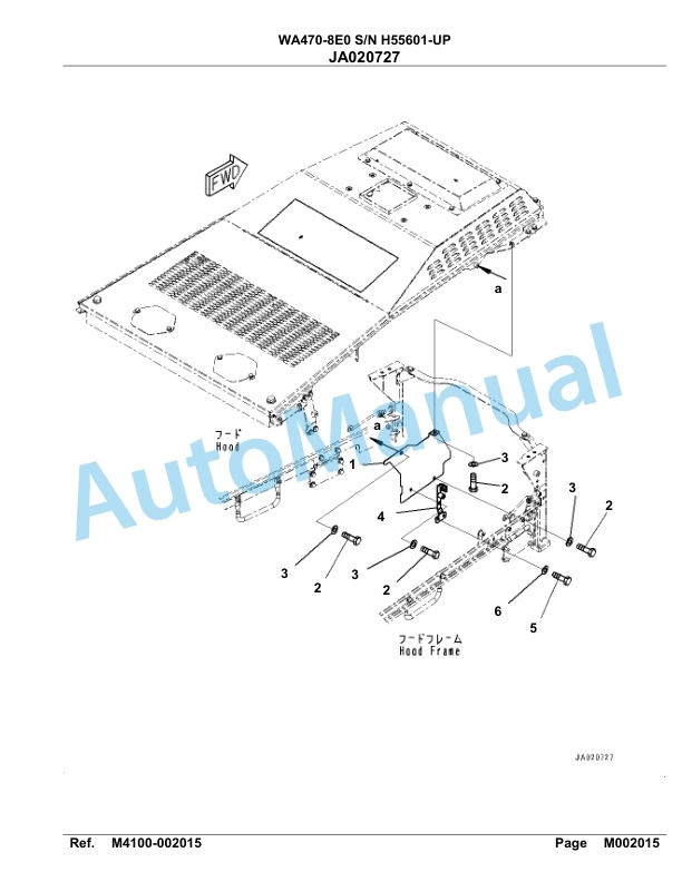 Komatsu WA470-8E0 Parts Manual WA00034H 5 Komatsu WA470-8E0 Parts Manual WA00034H-5