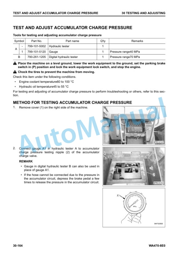 Alternative view of Komatsu WA470-8E0 Wheel Loader Shop Manual SEN06753-01