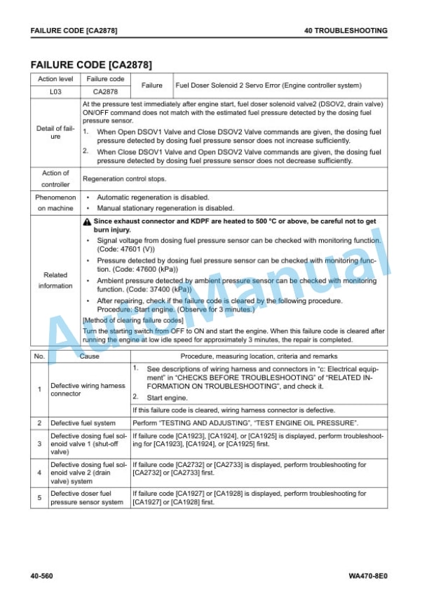 Komatsu WA470-8E0 Wheel Loader Shop Manual SEN06753-02 3 Komatsu WA470-8E0 Wheel Loader Shop Manual SEN06753-02 - Image 3