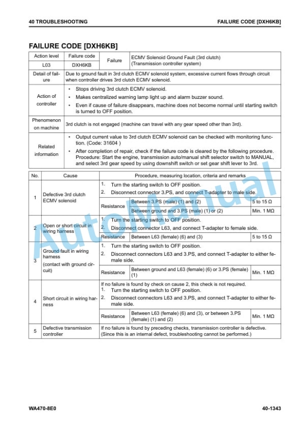 Komatsu WA470-8E0 Wheel Loader Shop Manual SEN06753-02 4 Komatsu WA470-8E0 Wheel Loader Shop Manual SEN06753-02 - Image 4