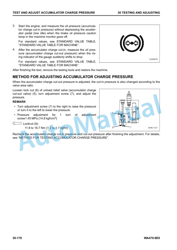 Alternative view of Komatsu WA470-8E0 Wheel Loader Shop Manual SEN06753-04