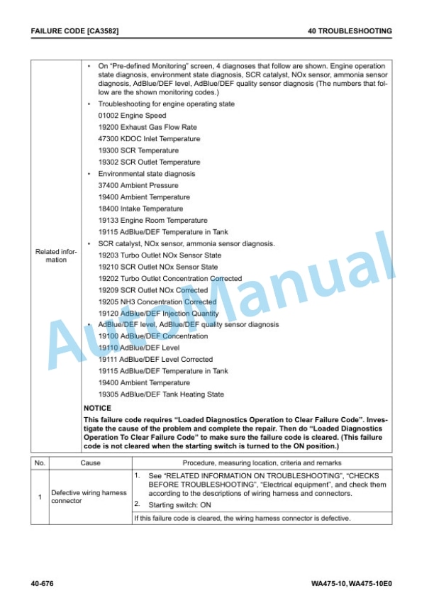 Komatsu WA475-10, WA475-10E0 Wheel Loader Shop Manual SEN06773-08 3 Komatsu WA475-10, WA475-10E0 Wheel Loader Shop Manual SEN06773-08 - Image 3