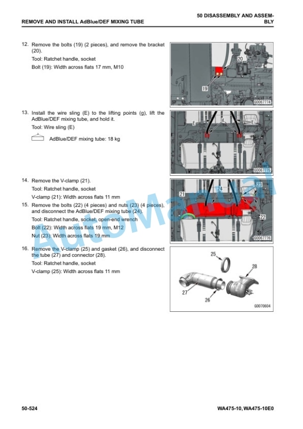 Komatsu WA475-10, WA475-10E0 Wheel Loader Shop Manual SEN06773-09 5 Komatsu WA475-10, WA475-10E0 Wheel Loader Shop Manual SEN06773-09 - Image 5