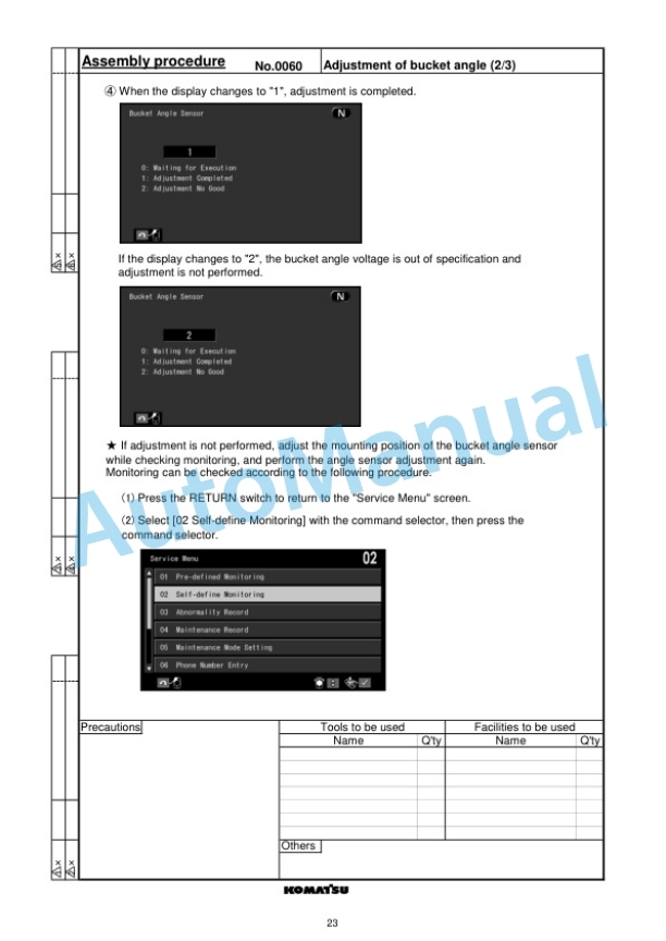 Komatsu WA475-10 Wheel Loader Field Assembly Instruction GEN00204-01 3 Komatsu WA475-10 Wheel Loader Field Assembly Instruction GEN00204-01 - Image 3