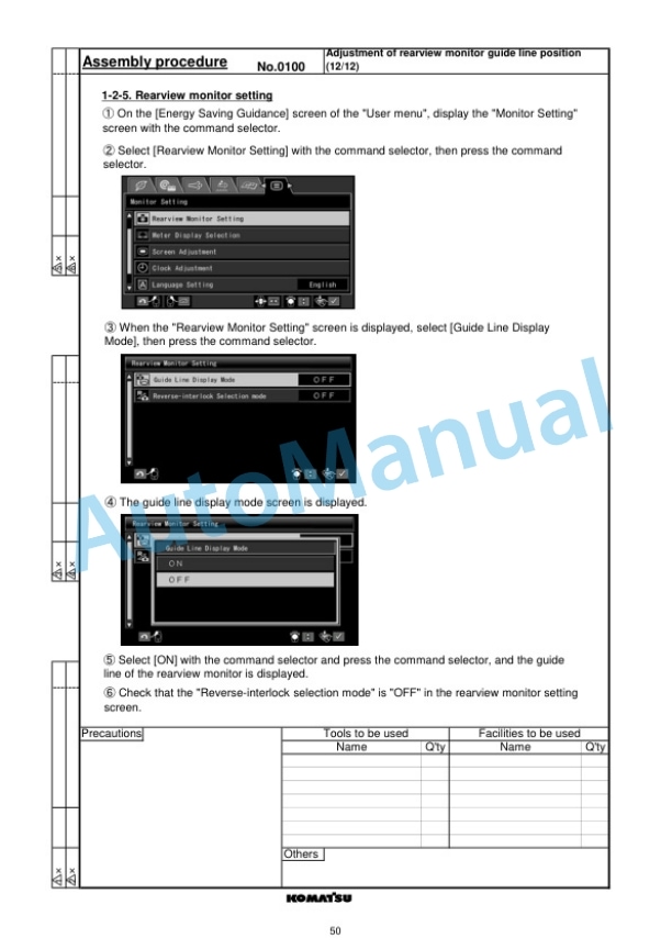 Komatsu WA475-10 Wheel Loader Field Assembly Instruction GEN00204-01 5 Komatsu WA475-10 Wheel Loader Field Assembly Instruction GEN00204-01 - Image 5