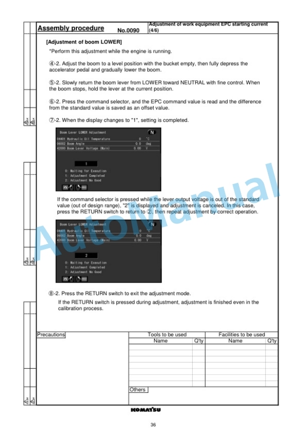 Komatsu WA475-10E0 Wheel Loader Field Assembly Instruction GEN00205-01 4 Komatsu WA475-10E0 Wheel Loader Field Assembly Instruction GEN00205-01 - Image 4