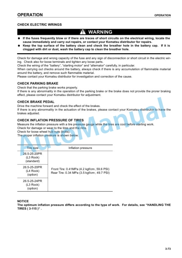 Komatsu WA480-5H Wheel Loader Operation and Maintenance Manual VEAM190100 3 Komatsu WA480-5H Wheel Loader Operation and Maintenance Manual VEAM190100 - Image 3