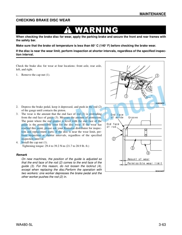 Komatsu WA480-5L Wheel Loader Operation and Maintenance Manual CEAM009002 5 Komatsu WA480-5L Wheel Loader Operation and Maintenance Manual CEAM009002 - Image 5