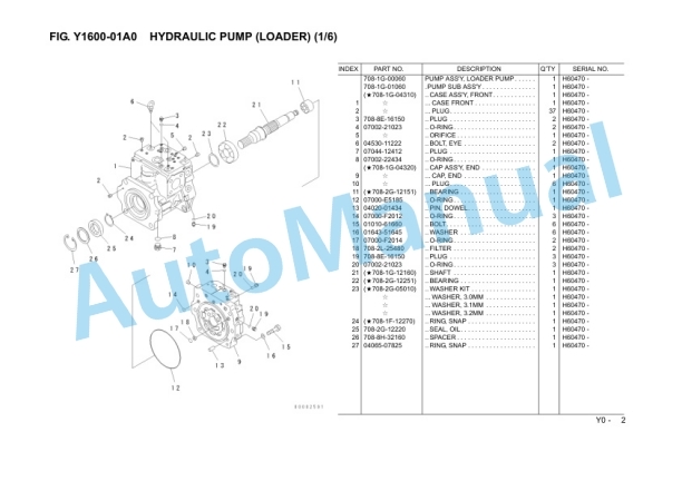Komatsu WA480-6 LC Wheel Loader Parts Manual VZPB196701 5 Komatsu WA480-6 LC Wheel Loader Parts Manual VZPB196701-5