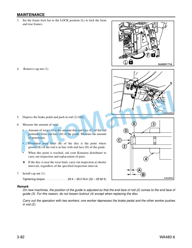 Komatsu WA480-6 Wheel Loader Operation and Maintenance Manual CEAM009104 5 Komatsu WA480-6 Wheel Loader Operation and Maintenance Manual CEAM009104 - Image 5