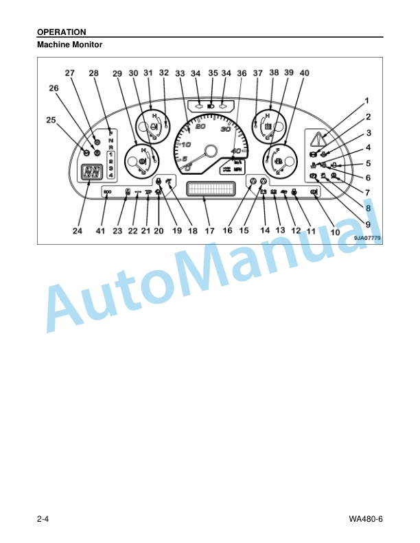 Alternative view of Komatsu WA480-6 Wheel Loader Operation and Maintenance Manual CEAM018404