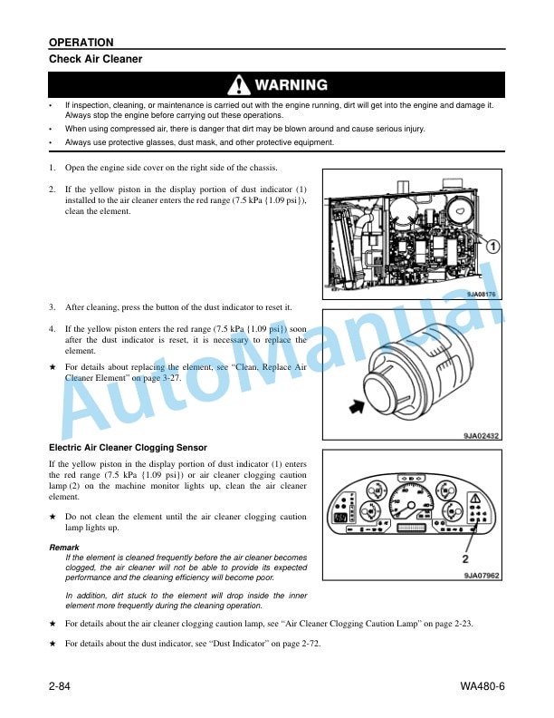 Komatsu WA480-6 Wheel Loader Operation and Maintenance Manual CEAM018404 3 Komatsu WA480-6 Wheel Loader Operation and Maintenance Manual CEAM018404 - Image 3