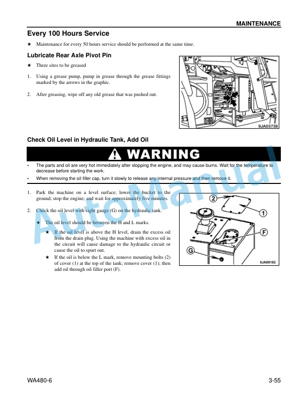 Komatsu WA480-6 Wheel Loader Operation and Maintenance Manual CEAM018404 5 Komatsu WA480-6 Wheel Loader Operation and Maintenance Manual CEAM018404 - Image 5