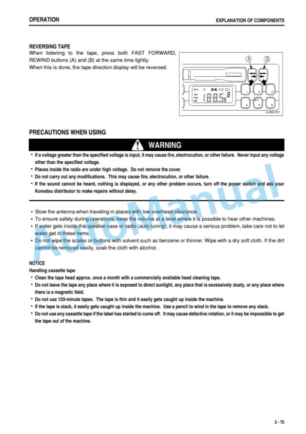 Komatsu WA480-6 Wheel Loader Operation and Maintenance Manual PEN00173-03 3 Komatsu WA480-6 Wheel Loader Operation and Maintenance Manual PEN00173-03 - Image 3