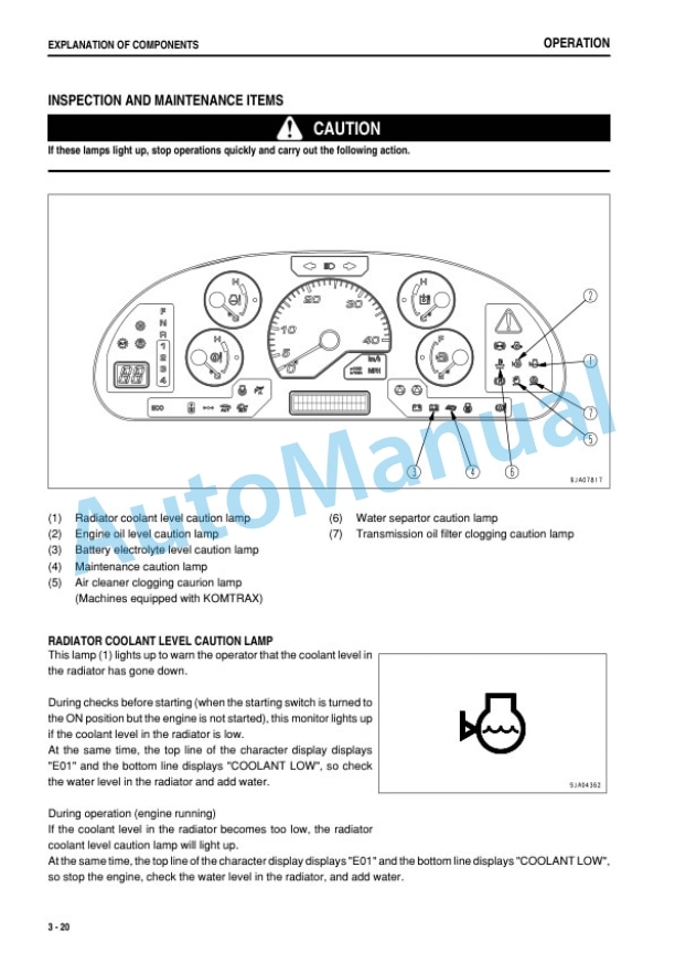 Alternative view of Komatsu WA480-6 Wheel Loader Operation and Maintenance Manual PEN00496-08