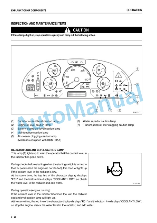 Alternative view of Komatsu WA480-6 Wheel Loader Operation and Maintenance Manual PEN01378-00