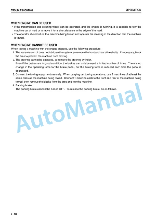 Komatsu WA480-6 Wheel Loader Operation and Maintenance Manual PEN01698-01 4 Komatsu WA480-6 Wheel Loader Operation and Maintenance Manual PEN01698-01-4