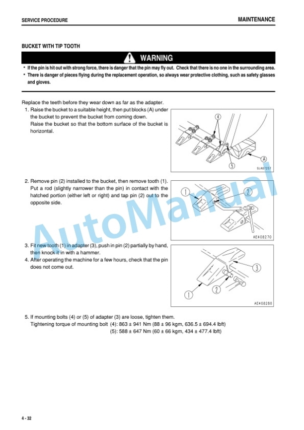 Komatsu WA480-6 Wheel Loader Operation and Maintenance Manual TEN00124-05 5 Komatsu WA480-6 Wheel Loader Operation and Maintenance Manual TEN00124-05 - Image 5