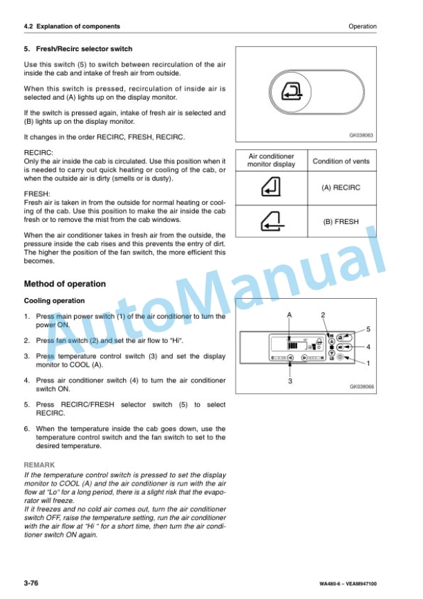 Komatsu WA480-6 Wheel Loader Operation and Maintenance Manual VEAM947100 3 Komatsu WA480-6 Wheel Loader Operation and Maintenance Manual VEAM947100 - Image 3