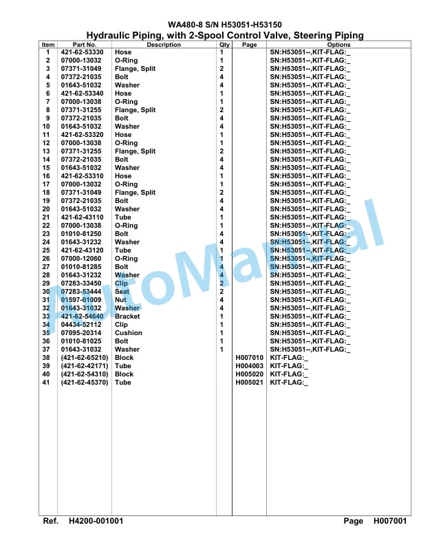 Komatsu WA480-8 Parts Manual - H53051 - H53150 3 Komatsu WA480-8 Parts Manual - H53051 - H53150-3