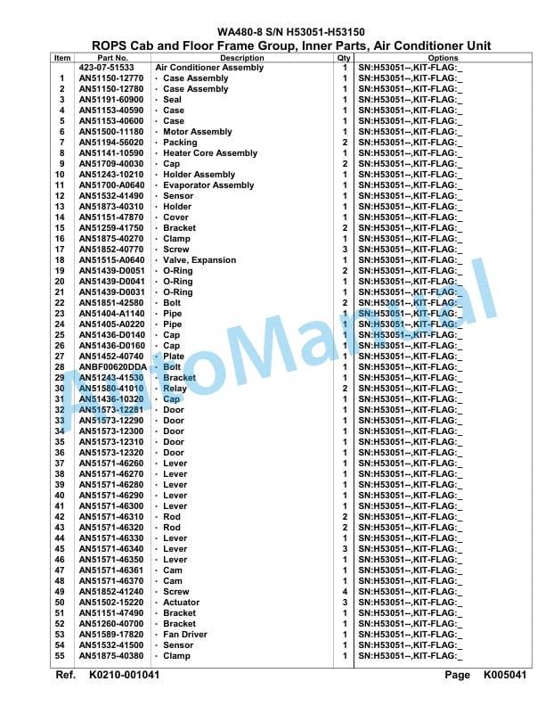 Komatsu WA480-8 Parts Manual - H53051 - H53150 4 Komatsu WA480-8 Parts Manual - H53051 - H53150-4