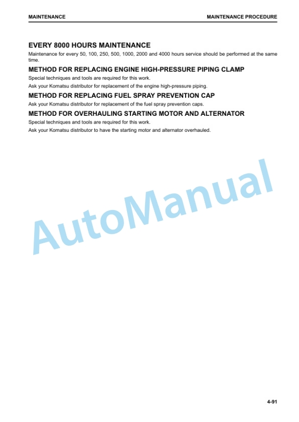 Komatsu WA480-8 Wheel Loader Operation and Maintenance Manual TEN00828-02 5 Komatsu WA480-8 Wheel Loader Operation and Maintenance Manual TEN00828-02 - Image 5