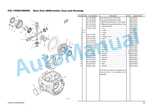 Komatsu WA480-8 Wheel Loader Parts Manual PBEW480800-00 3 Komatsu WA480-8 Wheel Loader Parts Manual PBEW480800-00 - Image 3