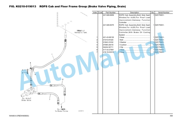 Komatsu WA480-8 Wheel Loader Parts Manual PBEW480800-00 4 Komatsu WA480-8 Wheel Loader Parts Manual PBEW480800-00 - Image 4