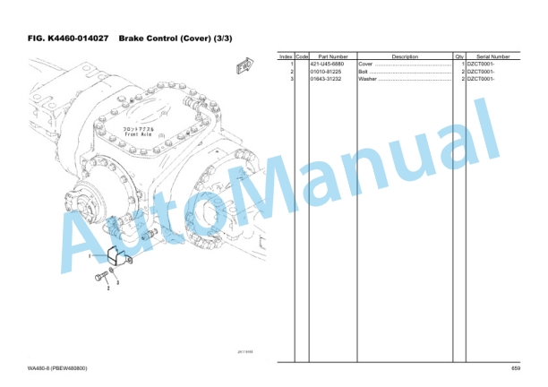 Komatsu WA480-8 Wheel Loader Parts Manual PBEW480800-00 5 Komatsu WA480-8 Wheel Loader Parts Manual PBEW480800-00 - Image 5