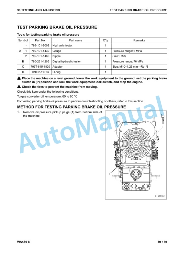 Alternative view of Komatsu WA480-8 Wheel Loader Shop Manual CEBM032900