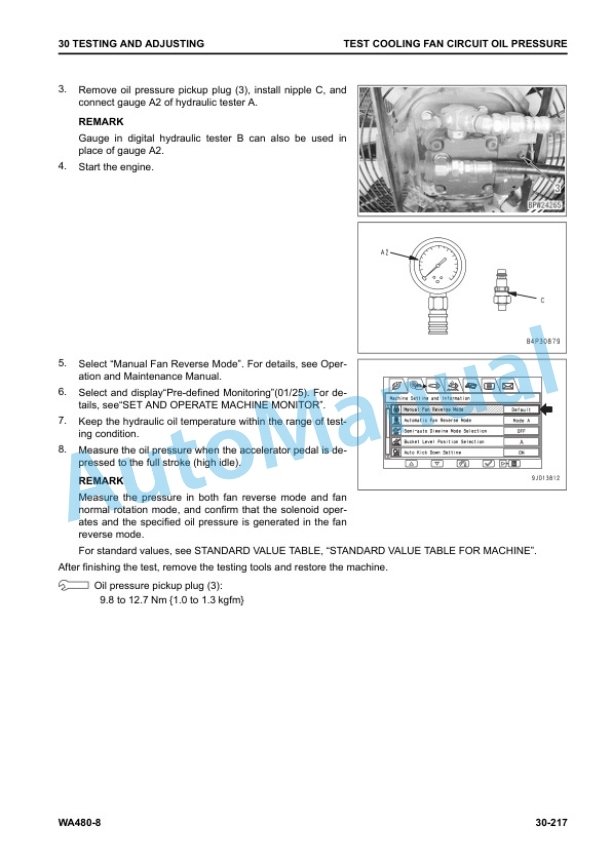 Alternative view of Komatsu WA480-8 Wheel Loader Shop Manual SEN06663-04