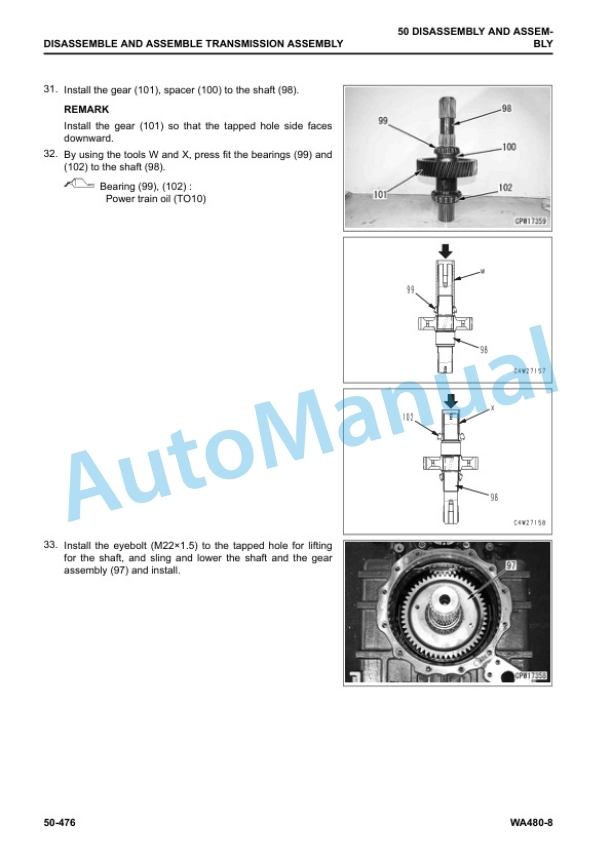 Komatsu WA480-8 Wheel Loader Shop Manual SEN06663-04 5 Komatsu WA480-8 Wheel Loader Shop Manual SEN06663-04 - Image 5