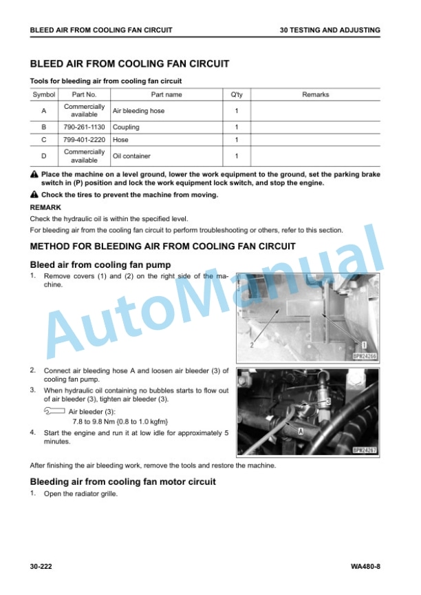 Alternative view of Komatsu WA480-8 Wheel Loader Shop Manual SEN06663-07
