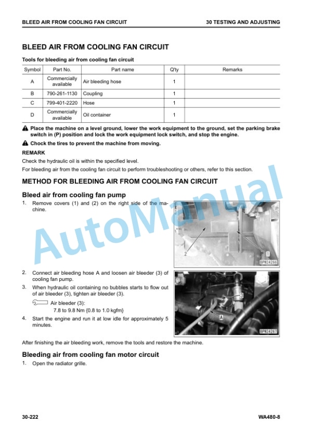 Alternative view of Komatsu WA480-8 Wheel Loader Shop Manual SMEW480800-00