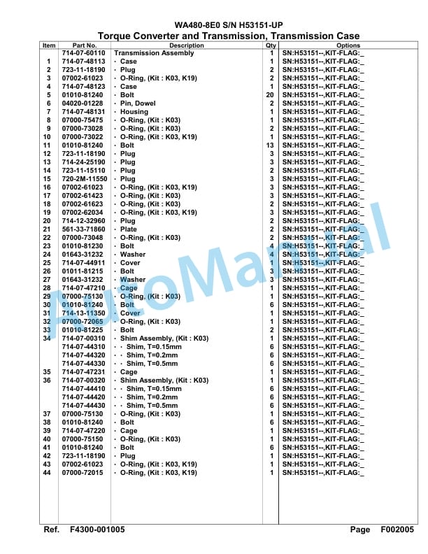 Komatsu WA480-8E0 Parts Manual WA00032H 2 Komatsu WA480-8E0 Parts Manual WA00032H-2