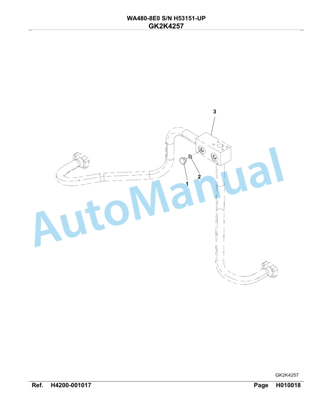 Komatsu WA480-8E0 Parts Manual WA00032H 3 Komatsu WA480-8E0 Parts Manual WA00032H-3