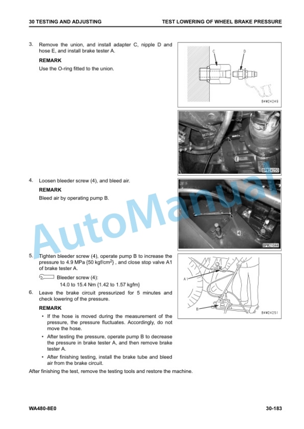 Alternative view of Komatsu WA480-8E0 Wheel Loader Shop Manual SEN06754-01