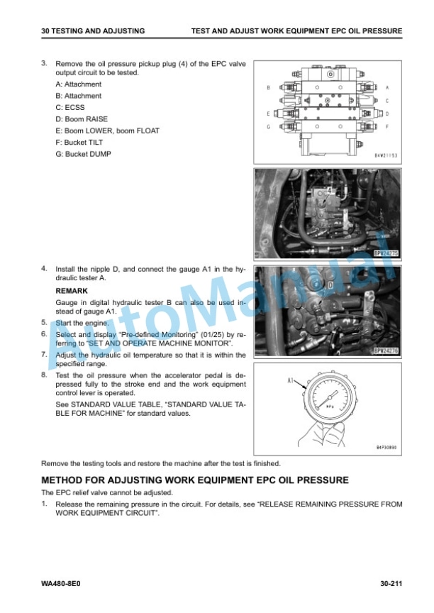 Alternative view of Komatsu WA480-8E0 Wheel Loader Shop Manual SEN06754-03
