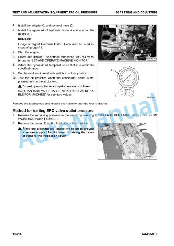 Alternative view of Komatsu WA480-8E0 Wheel Loader Shop Manual SEN06754-06