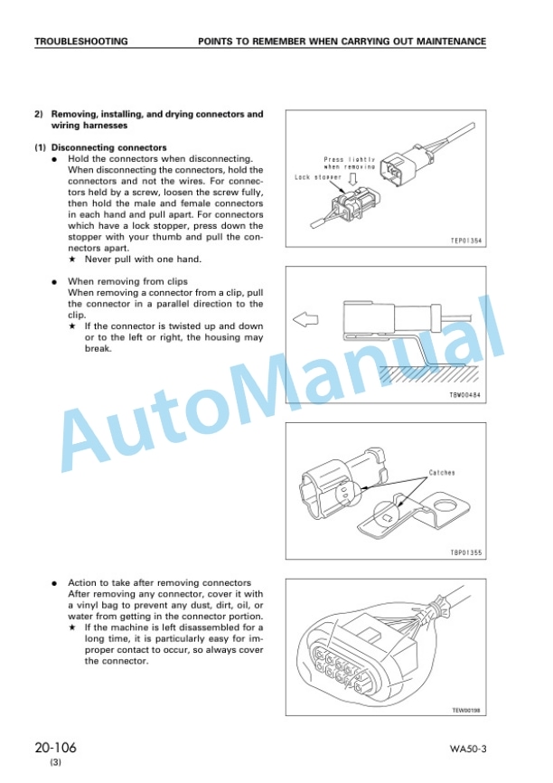 Komatsu WA50-3 Avance Wheel Loader Shop Manual SEBM017803 3 Komatsu WA50-3 Avance Wheel Loader Shop Manual SEBM017803 - Image 3