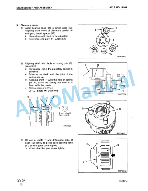 Komatsu WA50-3 Avance Wheel Loader Shop Manual SEBM017803 5 Komatsu WA50-3 Avance Wheel Loader Shop Manual SEBM017803 - Image 5