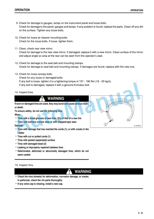 Komatsu WA50-6 Wheel Loader Operation and Maintenance Manual TEN00513-00 3 Komatsu WA50-6 Wheel Loader Operation and Maintenance Manual TEN00513-00 - Image 3