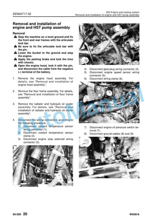 Komatsu WA50-6 Wheel Loader Shop Manual SEN04670-09 5 Komatsu WA50-6 Wheel Loader Shop Manual SEN04670-09 - Image 5