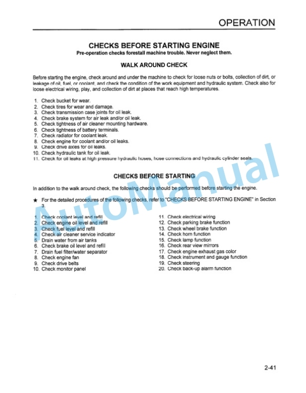 Komatsu WA500-1 Wheel Loader Operation and Maintenance Manual CEAM000300 3 Komatsu WA500-1 Wheel Loader Operation and Maintenance Manual CEAM000300 - Image 3
