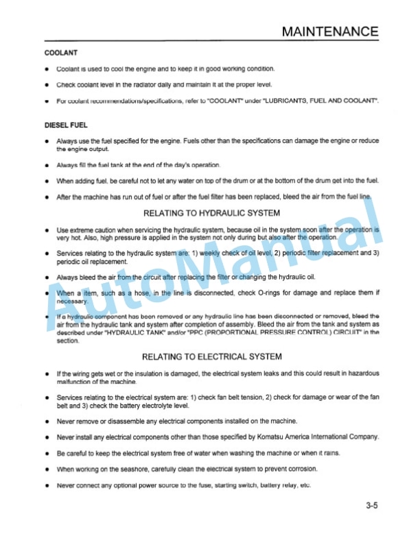 Komatsu WA500-1 Wheel Loader Operation and Maintenance Manual CEAM000300 4 Komatsu WA500-1 Wheel Loader Operation and Maintenance Manual CEAM000300 - Image 4