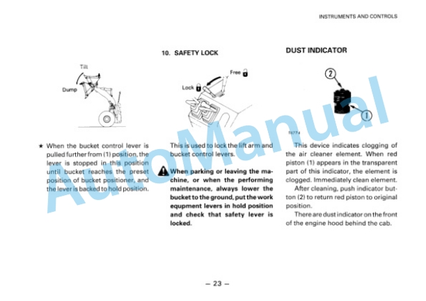 Alternative view of Komatsu WA500-1 Wheel Loader Operation and Maintenance Manual SEAM0425C103